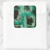 Windows I-Aquamarine Vierkante Sticker (Tas)