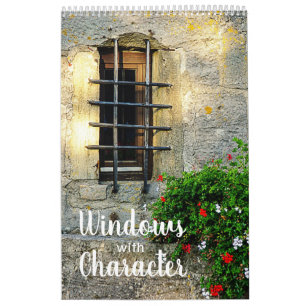 Windows met Karakter 12-Maandenkalender 2024 Kalender