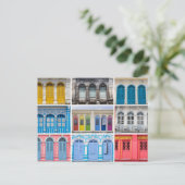 Windows of Old Phuket Town, Thailand Briefkaart (Staand voorkant)