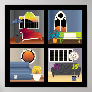 Windows Poster - Zwarte rand