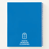 Windows Reinigingsbedrijf Naam Modern Blue Notitieboek (Achterkant)