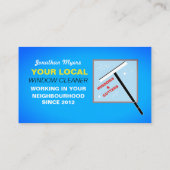 Windows Washer, Windows Cleaner, Cleaner Service Visitekaartje (Achterkant)