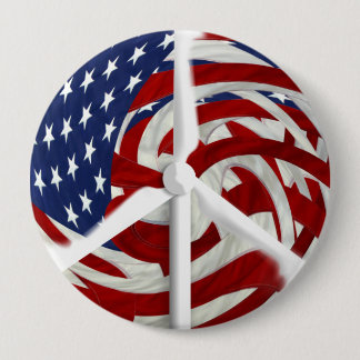 Windpeace Button, 4 inch Ronde Button 4,0 Cm