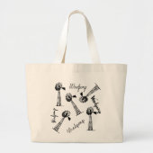 Windpomp en werde grote tote bag (Voorkant)