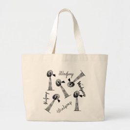 Windpomp en werde grote tote bag