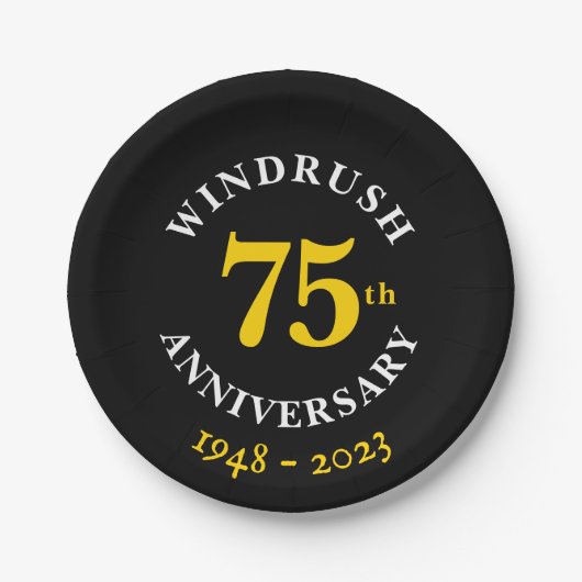 Windrush 75th Jubileum Papieren Bordje (Voorkant)