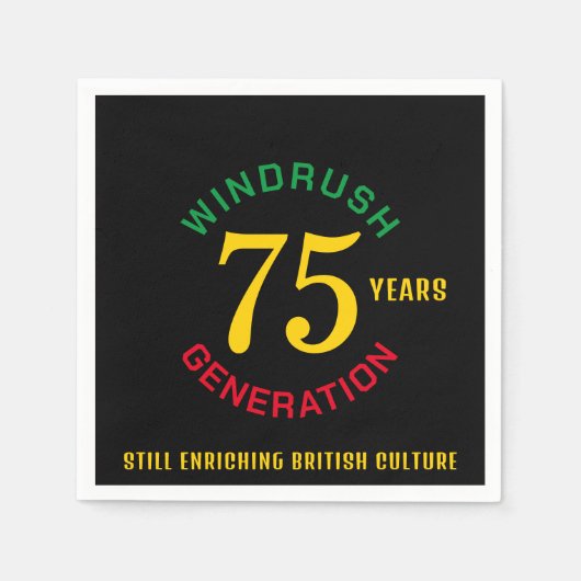 Windrush 75th Jubileum Servet (Voorkant)