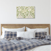 Windrush Pattern (door William Morris) Canvas Afdruk (Insitu (Slaapkamer))