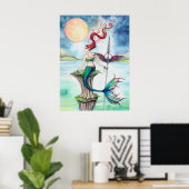 Winds of Ireland Fantasy Mermaid Art Poster (Thuiskantoor)