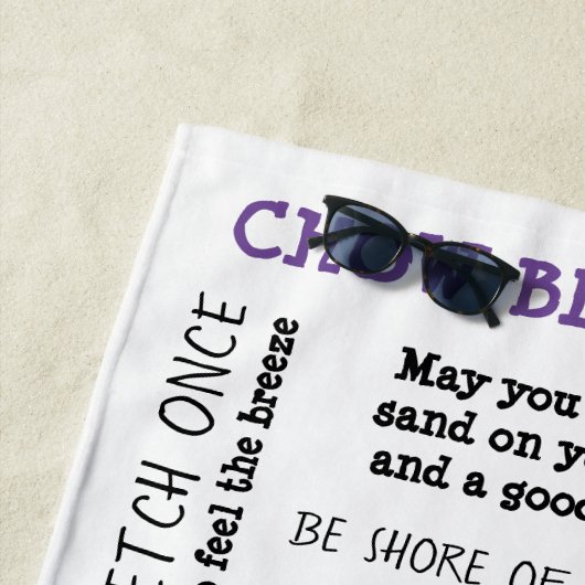 WINDSONG CHOW BEACH RULES serviette de plage (En situation)