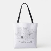 Windsor Castle Iconic Landmark Illustration Draagtas (Achterkant)