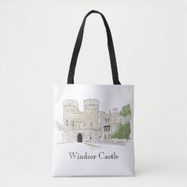 Windsor Castle Iconic Landmark Illustration Draagtas