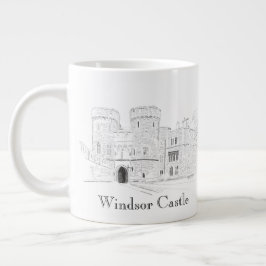 Windsor Castle Iconic Landmark Illustration Extra Grote Beker