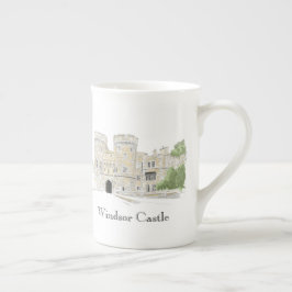 Windsor Castle Iconic Landmark Illustration Porselein Kop