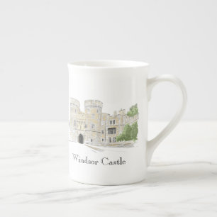 Windsor Castle Iconic Landmark Illustration Porselein Kop