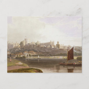 Windsor Castle van de rivier de Meadow op de Theem Briefkaart