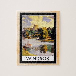 Windsor Castle Vintage Travel Poster Legpuzzel
