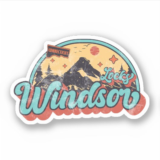 Windsor Locks, Connecticut Sticker (Voorkant)