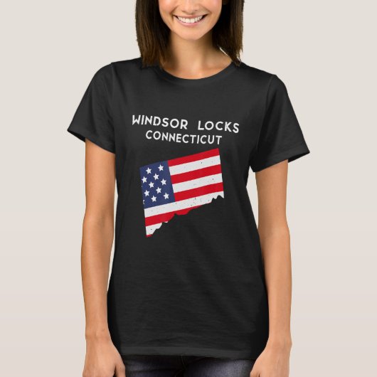 Windsor Locks Connecticut USA T-shirt (Voorkant)