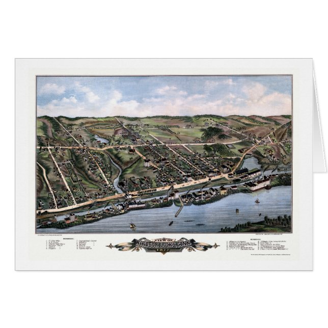Windsor Locks, CT Panorama - 1877 (Voorkant Horizontaal)