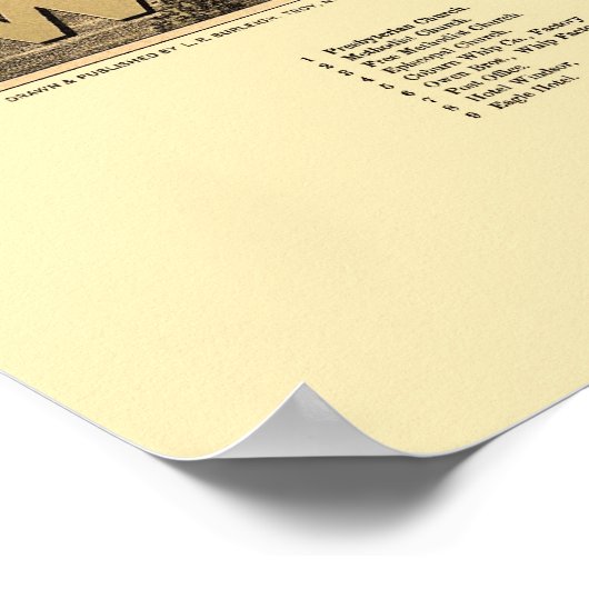 Windsor, NY Panoramic Map - 1887 Poster (Hoek)