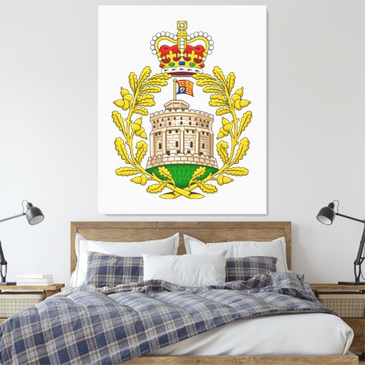Windsor Royal Coat of Arms Canvas Afdruk (Insitu (Slaapkamer))