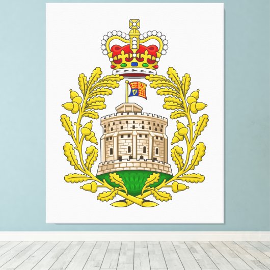 Windsor Royal Coat of Arms Canvas Afdruk (Insitu (Houten vloer))