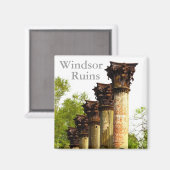 Windsor Ruins Mississippi koelkastmagneet Magneet (Voorkant / Achterkant)