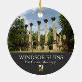 Windsor Ruins overzicht kerstversiering Keramisch Ornament (Achterkant)