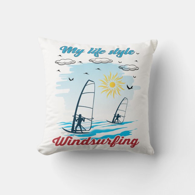 Windsurf Est Mon Style De Vie Jeu Oreiller (Recto)