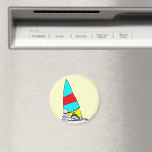 Windsurf levendige kleuren magneet (Insitu (Vaatwasser))