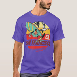 Windsurf San Francisco oceaan meeuwen zonnen T-shirt