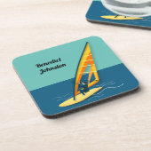 Windsurfen Bier Onderzetter (Linkerzijde)
