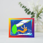 Windsurfen Briefkaart (Staand voorkant)