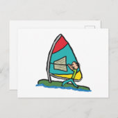 Windsurfen Briefkaart (Voorkant / Achterkant)