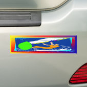 Windsurfen Bumpersticker (Op auto)