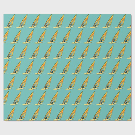 Windsurfen Cadeaupapier (Vlak)