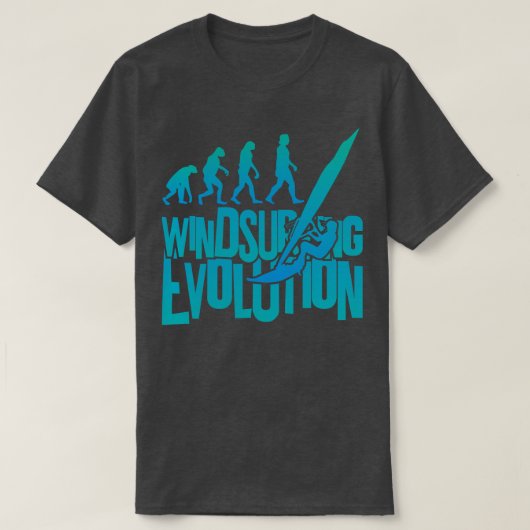 Windsurfen Evolutie T-shirt (Design voorkant)