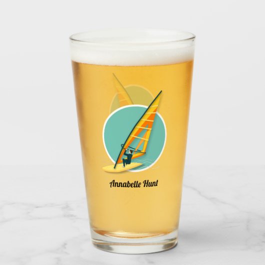 Windsurfen Glas (Voorkant gevuld)