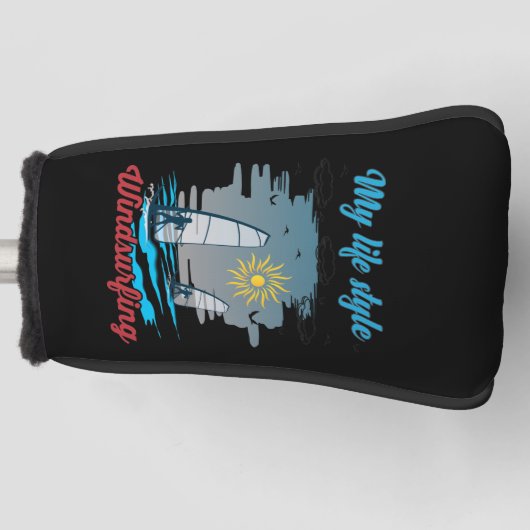 Windsurfen is mijn levensstijl golfheadcover (Voorkant)