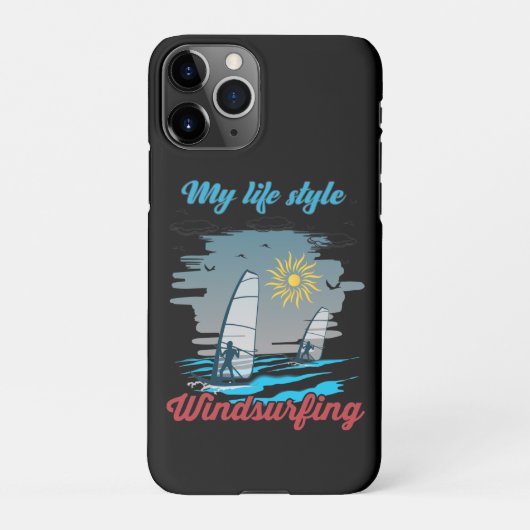 Windsurfen is mijn levensstijl iPhone hoesje (Achterkant)