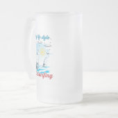 Windsurfen is mijn levensstijl matglas bierpul (Voorkant links)