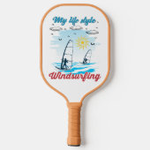 Windsurfen is mijn levensstijl pickleball paddle (Achterkant)