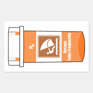 Windsurfen is mijn medicijn rechthoekige sticker