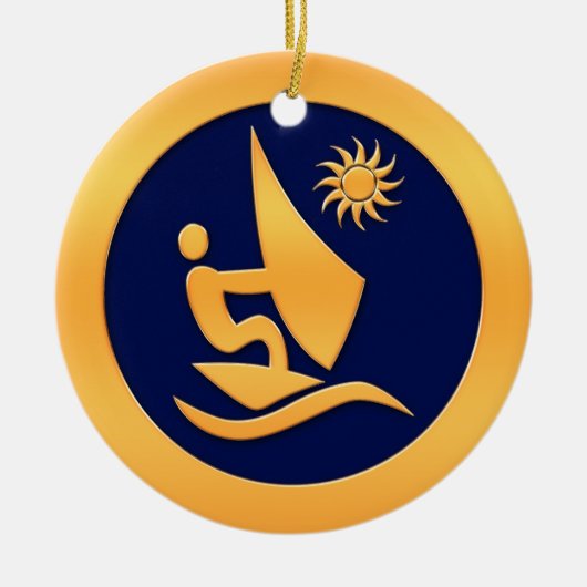 Windsurfen Keramisch Ornament (Voorkant)