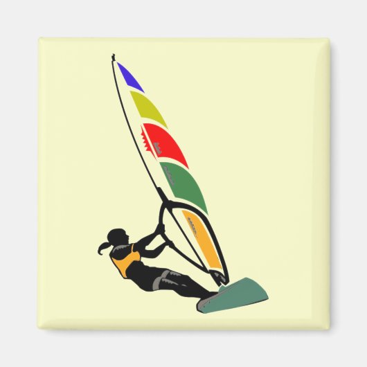 Windsurfen met spanning magneet (Voorkant)
