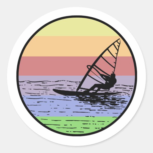 Windsurfen Ronde Sticker (Voorkant)