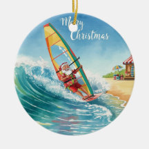 Windsurfen Santa Strand Kerstmis