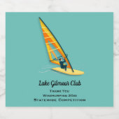 Windsurfen Sparkling Wijnetiket (Enkel label)