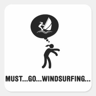 Windsurfen Vierkante Sticker